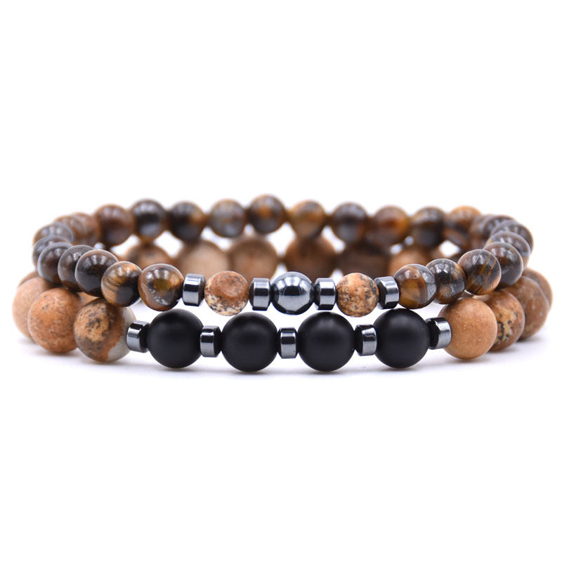 Euron: Natürliches Steinarmband (Minimal Design)