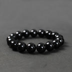 Euron: Schwarzes Achat Armband – Transferperlen Herren