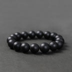 Euron: Schwarzes Achat Armband – Transferperlen Herren