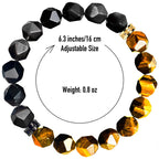 Euron: Tigerauge Armband mit Naturgeschliffener Oberfläche