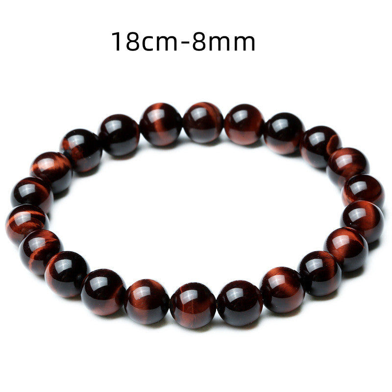 Euron: Vintage Stil 8mm Rotes Tigerauge Armband – Anti-Müdigkeit (Damen)