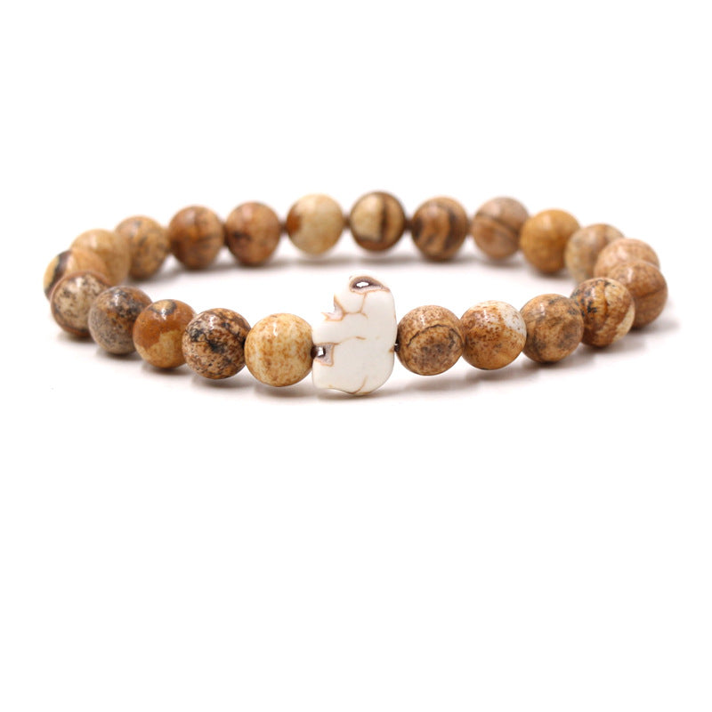 Euron: Malachit Armband mit Elefantenmotiv