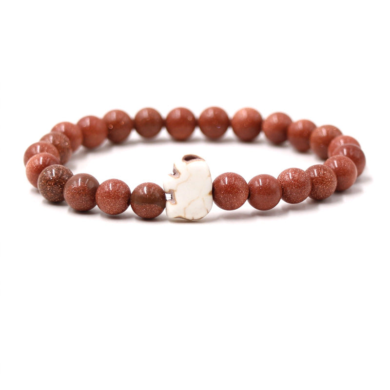 Euron: Malachit Armband mit Elefantenmotiv