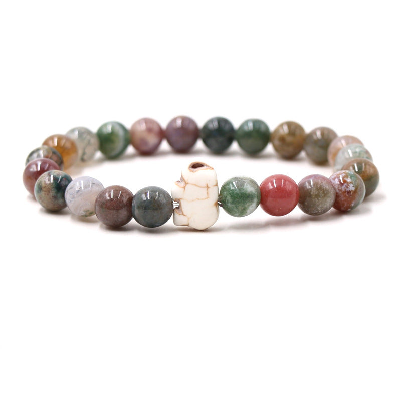 Euron: Malachit Armband mit Elefantenmotiv