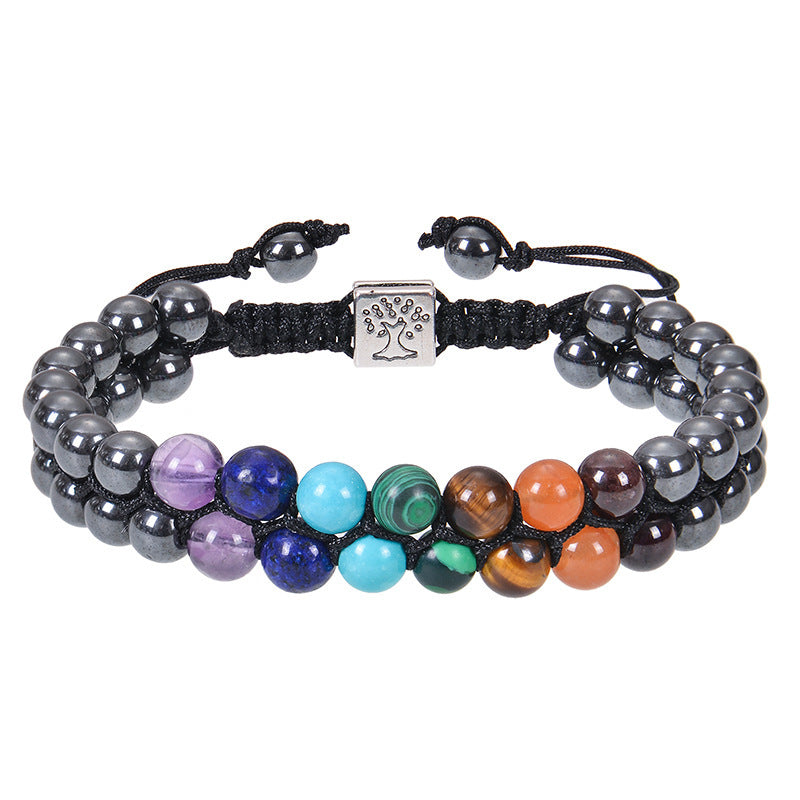 Euron: 6mm 7 Chakra Steinarmband – Yoga & Meditation, Heilender Kristall (Damen)