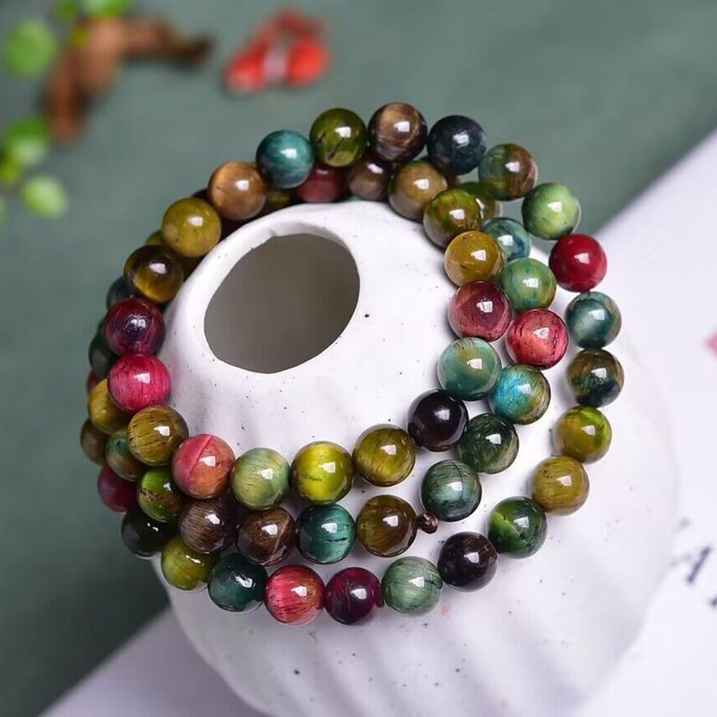 Euron: Dreireihiges Tigerauge Armband (Handgefertigt)