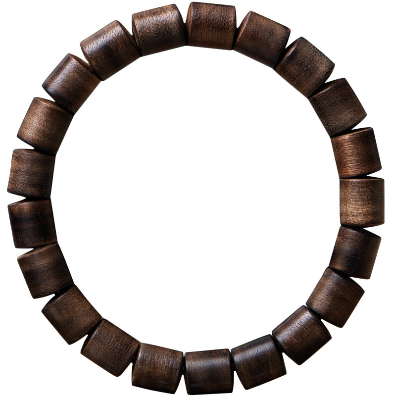 Euron: Adlerholz Barrel Perlen Armband – Holz & Schwarzöl, Damen & Herren