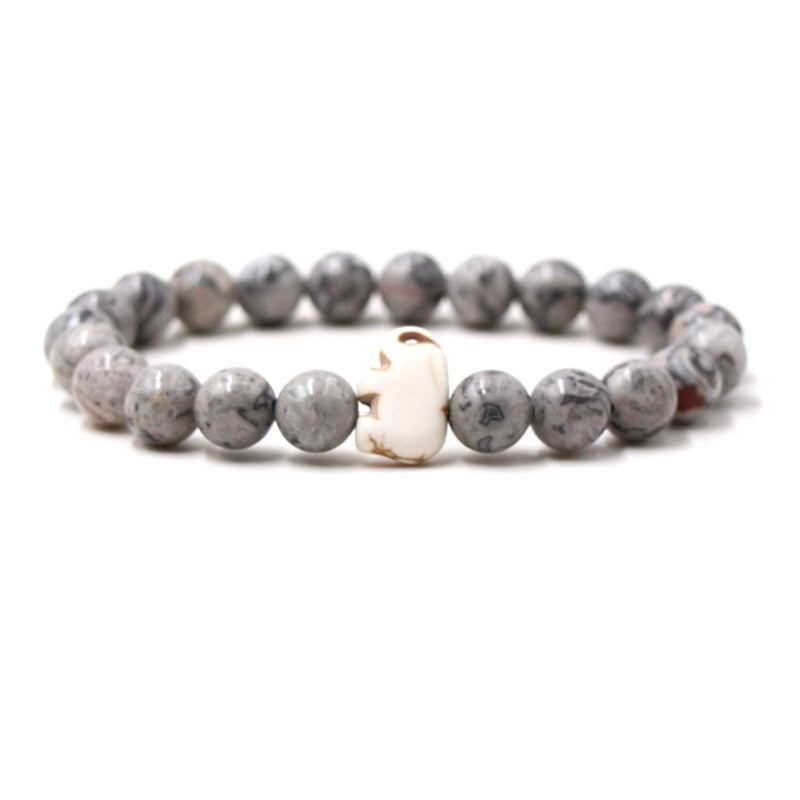 Euron: Malachit Armband mit Elefantenmotiv