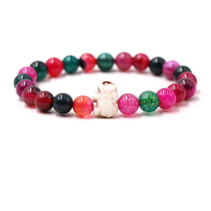 Euron: Malachit Armband mit Elefantenmotiv