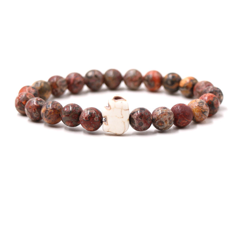 Euron: Malachit Armband mit Elefantenmotiv