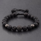 Euron: CZ Zirkon Pave Lavastein Armband – Herren