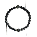 Euron: 6mm Obsidian Diamant-facettiertes Armband