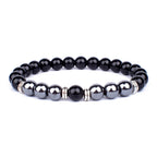 Euron: Naturstein Armband – Rot & Gelbes Tigerauge, Schwarzer Achat & Türkis (Herren)