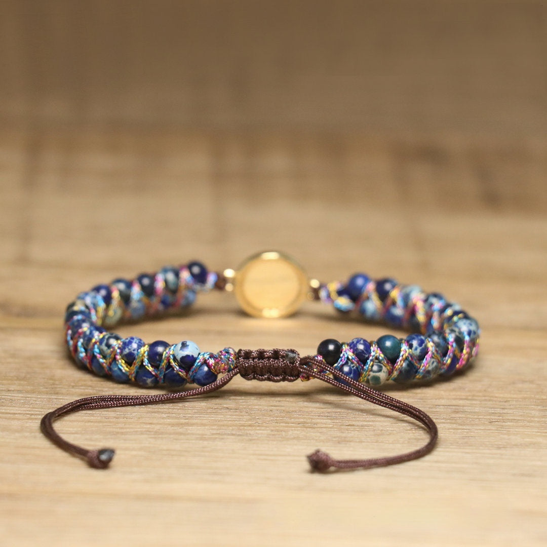 Euron: Retro Opal Naturstein Armband – Doppelstrang & Verstellbar