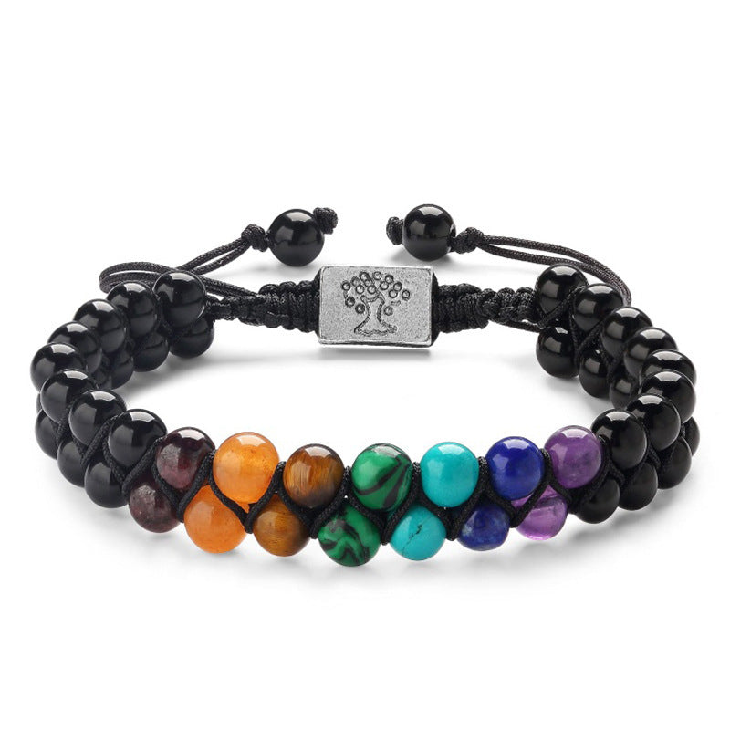 Euron: 6mm 7 Chakra Steinarmband – Yoga & Meditation, Heilender Kristall (Damen)