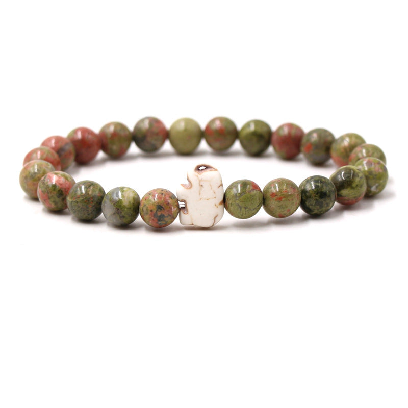 Euron: Malachit Armband mit Elefantenmotiv